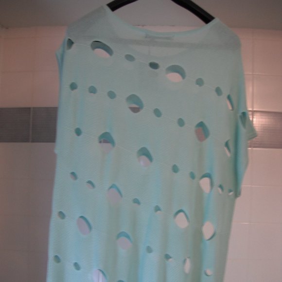 GABBY ISABELLA Women's Top  SIZE- L,XL Surf Blue TOP KNIT 100% Viscose - Picture 12 of 16